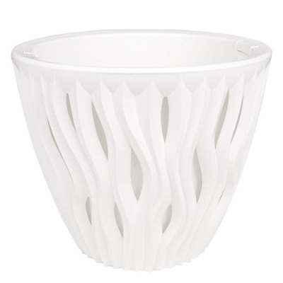 Кашпо "Вдохновение" (3л.) Цв. Белый/Белый (Арт. КШ-5739)