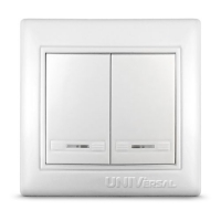 Выключатель двухкл. с подсветкой "Севиль", с/у, 10А, белый С0123