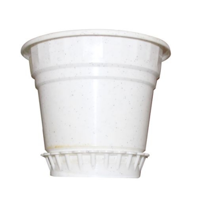 Кашпо с поддоном 1,8л. (белый) Бриг х