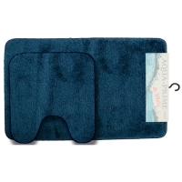 Комплект ковриков для в/к AQUA-Prime Be'Maks из 2 шт 50х80/40х50см 582 18мм (синий) 1/28