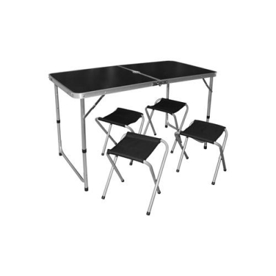 Комплект Пикник CHO-150-E (стол и 4 стула ) черный арт.992992