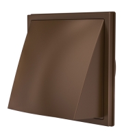 Выход стеновой вытяжной с обратным клапаном 150х150 с фланцем D 100,ASA кор.(1515К10ФВкор.)