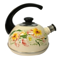 Чайник 2,5л (конс.ручка)-слон.кость/цветочный вальс (декор- нерж.сталь)Т04/25/04/26 Чайник 2,5л (конс.ручка)-слон.кость/цветочный вальс (декор- нерж.сталь)Т04/25/04/26