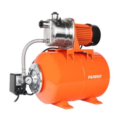 Насосная станция PATRIOT PW 1200-24 INOX, насосная часть - нерж.сталь, бак 24 л, 1200 Вт, 3800 л/час