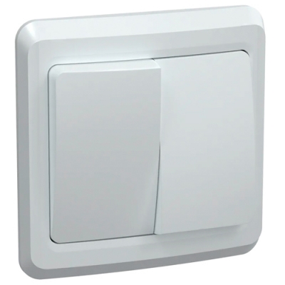 Выключатель 2кл. C/П IP20 10А ВЕГА (белый) ВС10-2-0-ВБ IEK арт.EVV20-K01-10-DM
