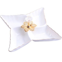 60047 Менажница фарфор 4 секц 24х24х4 LR (х12) "MAYER & BOCH"