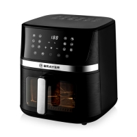 Аэрогриль BRAYER 2038BR, 1600Вт, 7л, t. 200С, съемная решетка, таймер, LCD-дисплей, 12 программ Аэрогриль BRAYER 2038BR, 1600Вт, 7л, t. 200С, съемная решетка, таймер, LCD-дисплей, 12 программ