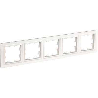 BRITE Рамка 5-местная РУ-5-БрБ белый IEK