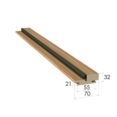 Брус дверной с уплотнителем Капучино телескоп 2070*70*32*38мм