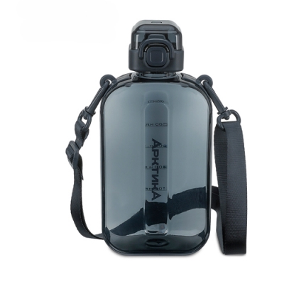 Бутылка тритановая арт. 724-750-GRPT, 750 мл, графит, с регулируемым ремешком