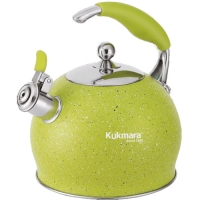 Чайник из нержавеющей стали, со свистком,3л, LIME "Kukmara" Чайник из нержавеющей стали, со свистком,3л, LIME "Kukmara"