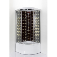 Душевая кабина ДАНА-742 100*100*215 (МОЗАИКА) высокий поддон (3 места)