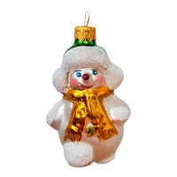 Ёлочное украшение "Зимний снеговик", в подарочной упаковке h- 8,5 см
