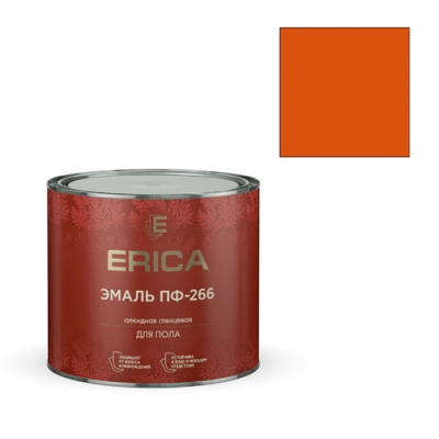 Эмаль ПФ-266 ERICA глянцевая желто-коричневая 1,8 кг