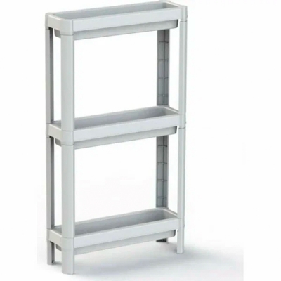 Этажерка 3-х секционная Узкая Kleo 398х127х700мм белый С93101 Полимербыт Этажерка 3-х секционная Узкая Kleo 398х127х700мм белый С93101 Полимербыт