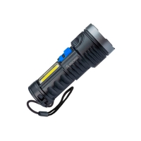 Фонарь ручной КОСМОС (KOS115Lit) аккум/3ВтLED+3ВтCOB/Li-ion 18650 1200mAh/ABS-пл/индикатор/USB-шнур