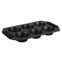 Форма для выпечки SATOSHI Лион 6 ячеек 30х18х3см, антиприг покр Мрамор, силикон.ручки (849-254)