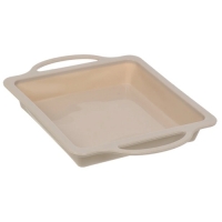 Форма для запекания силикон, 23.5 см, квадратная, с металлическим каркасом, бежевая, Daniks, Pollen, Форма для запекания силикон, 23.5 см, квадратная, с металлическим каркасом, бежевая, Daniks, Pollen,