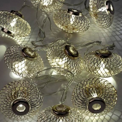 Гирлянда Фонарики Хром мет 10L KOC_GIR-B120