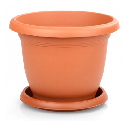 Горшок с поддоном Вилла 110л терракотовый