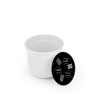 Горшок цв."Сканди" 1л (с дренажной вставкой)(белый) (уп.20) М9158 г.Октябрьский