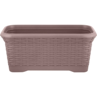 Горшок цветочный InGreen Rattan прямоугольный 40см 7л съемный поддон, французский платан IG6255