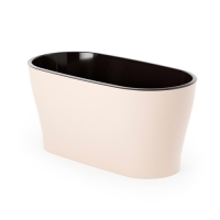 Горшок цветочный "Лея" 4л овальный двойной (с автополивом) (бежевый) (уп.6) М8590 г.Октябрьский