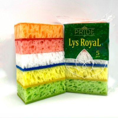 Губка бытовая с чистящим слоем 5шт "Lys Royal" гх056 г. Пенза Губка бытовая с чистящим слоем 5шт "Lys Royal" гх056 г. Пенза