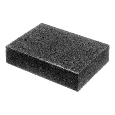 Губка шлифовальная полиуретан, оксид алюминия, Р80, 100х70х25мм РемоКолор 32-0-102