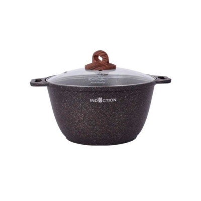 Кастрюля 4л со стеклянной крышкой, АП линия "Granit Ultra Induction" (Original) "Kukmara" кгои43а