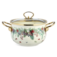 Кастрюля эмалированная agness со стеклянной крышкой серия "Celebration", 2.8 л, 20*12 см 943-084 943 Кастрюля эмалированная agness со стеклянной крышкой серия "Celebration", 2.8 л, 20*12 см 943-084 943