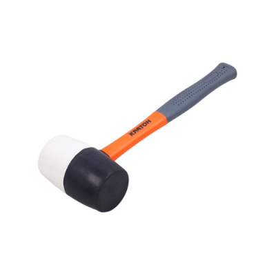Киянка фиберглассовая обрезиненная рукоятка Кратон 0,68 кг черно-белая