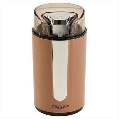 Кофемолка Delta Lux DE-2202 бежевая, 250Вт, вместимость 70г