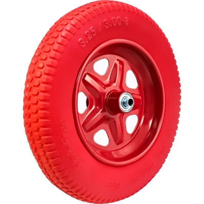 Колесо для тачки Вариант ПУ (литое) 3.25/3.00-8 с подшипником 16 мм К99-1ЛС