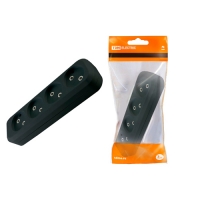 Колодка розеточная 4 гнезда 2П б/з 10А 250В черная TDM (SQ1806-0111)