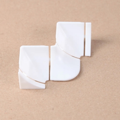 Комплектующие к плинтусу для столешницы "Идеал" (набор из 5 эл. во флоупаке), 001 Белый