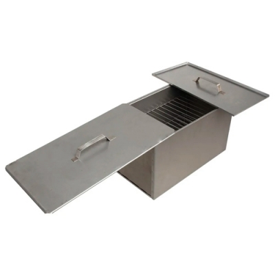 Коптильня трехъярусная 500*270*270*1,0 мм с поддоном нержавейка SM-57 арт.2К-S051