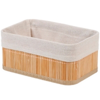 Корзина 22х14х10 см, прямоугольная, плетеная, бежевая, Y4-7916 (459264)
