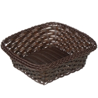 Корзина декоративная 23х23х8 см, квадратная, плетеная, Y4-8902 (485215)