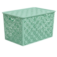 Корзинка Ромашки 14л 350х245х205мм с крышкой нефрит 513146 Виолет