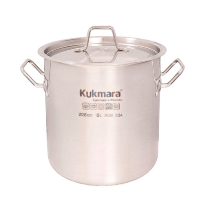 Котел Kukmara линии "HoReCa" 15 литров, диаметром 30см, с метал крышкойКотел "Kukmara" HRC-SP15030M