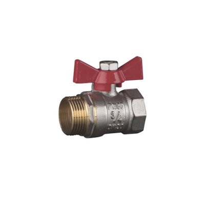 Кран шаровой ОТPRO 1/2 гайка/штуцер латунный бабочка (120 шт.)