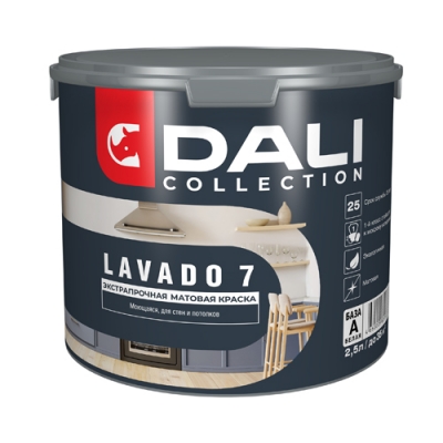 Краска Dali Collection LAVADO 7 - 2,5 л. База С - краска для стен и потолков (65187)