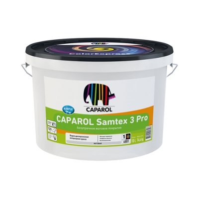 Краска водно-дисперсионная ДЛЯ ВНУТРЕННИХ РАБОТ Caparol Samtex 3 PRO база 1 10л