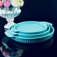 Круглое блюдо для запекания 25см в под.уп.(х24)Фарфор арт.205-841