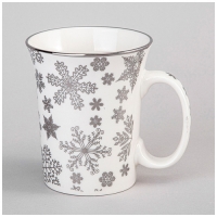 Кружка lefard 310мл серебро снежинки мал уп=12шт 97-758 97-758