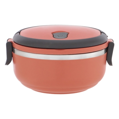 Ланч бокс с отделением для еды, контейнер для еды "Доляна", 500 мл, 8 х 17 см, коричневый арт.106729