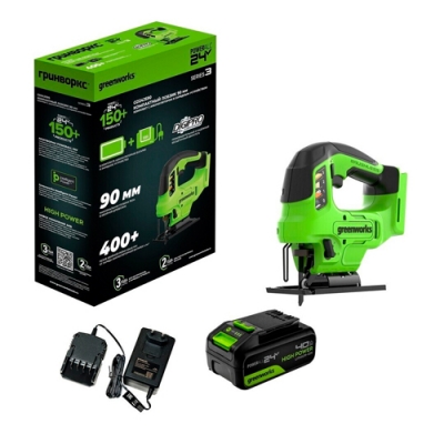 Лобзик акк.GD24JS90, б/щет, 90 мм,0-3000/мин,4 ст.маятник,LED,1х4Ач,ЗУ,кор (3601707CUB)