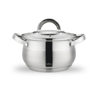 LR02-464 Кастрюля LARA (нерж) СИМФОНИЯ 24x14,5см 6.5л, 5-ти сл.индукционное капс.дно, все типы плит