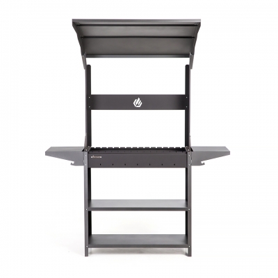 Мангал 1582*1026*2010 мм. 3 мм, разб., гриль, полки,крыша, Gratar Professional Standart Roof PSR3000